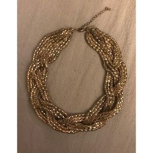 Braided Chain Statement Necklace
